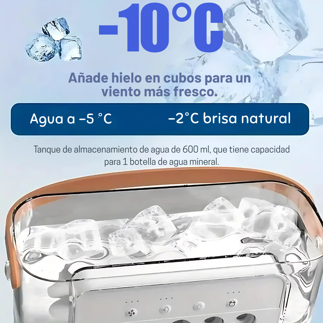 Ventilador De Aire Frio y Humidificador con Luces Led